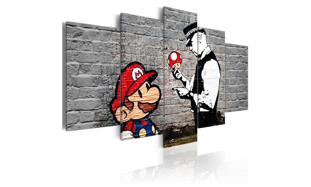 Obraz - Super Mario Mushroom Cop (Banksy)