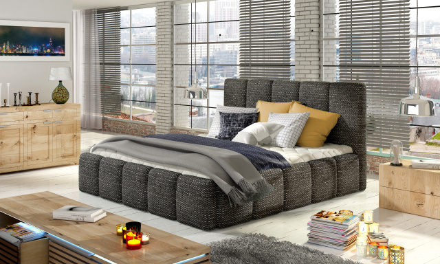 Moderná posteľ Begie, 160x200 čierná Berlin