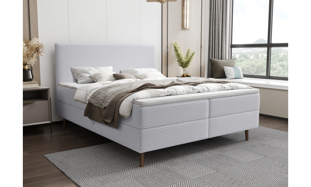 Moderná posteľ Karas 180x200cm, sivá Poso