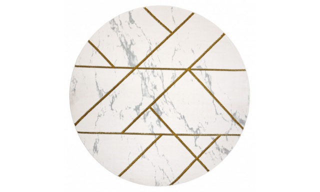 Kusový koberec Emerald geometric 1012 cream and gold kruh