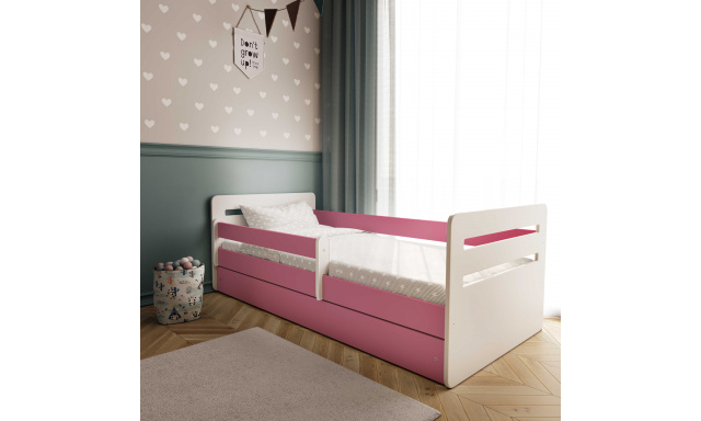 Detská posteľ s úložným priestorom Tomáš 180x80 cm, ružová