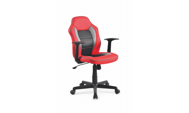 Študentská stolička Hema1630, čierna/červená