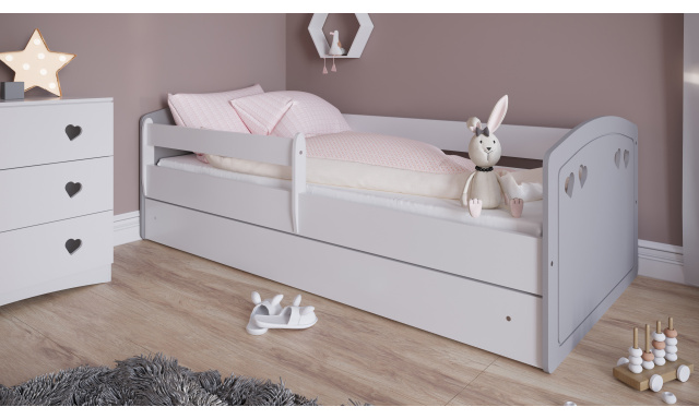 Detská posteľ s úložným priestorom Julie 160x80 cm, šedá
