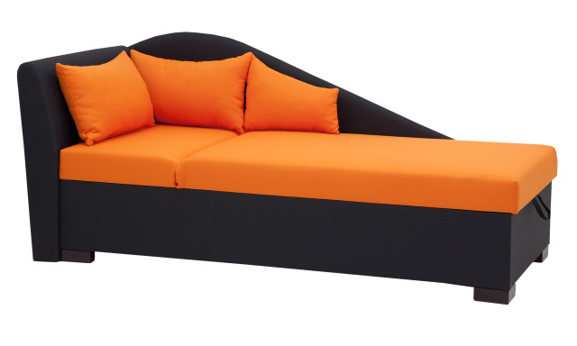 Kvalitná pohovka / posteľ Silva, oranžová
