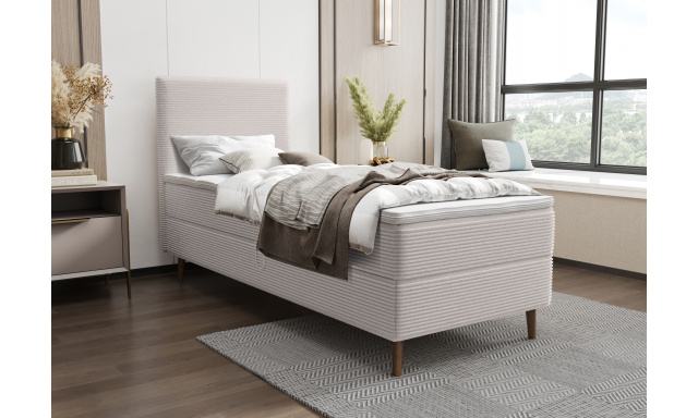 Moderná posteľ Karas 90x200cm, biela Poso