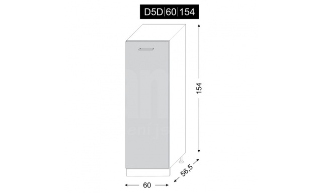 PLATINUM dolná skrinka 60cm D5D/60 biela