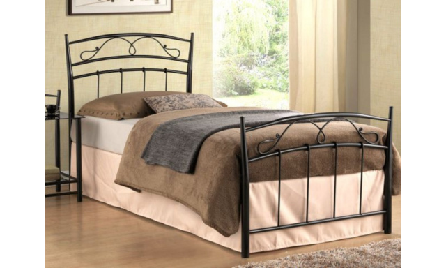  Černá kovová postel S17 - 90x200cm 