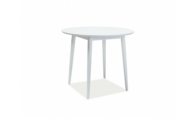 Okrúhly jedálenský stôl Sego173, biely, 90cm
