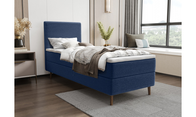 Moderná posteľ Karas 90x200cm, modrá Poso