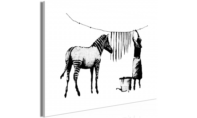 Obraz - Banksy: Washing Zebra (1 Part) Wide
