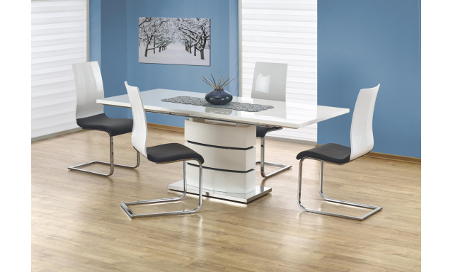 Luxusné rozkladací jedálenský stôl Nord, biely