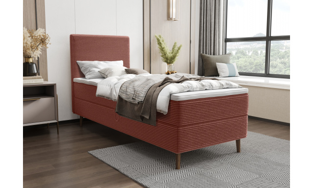 Moderná posteľ Karas 80x200cm, tehlová Poso