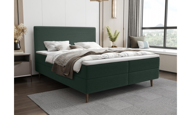 Moderná posteľ Karas 160x200cm, zelená Poso