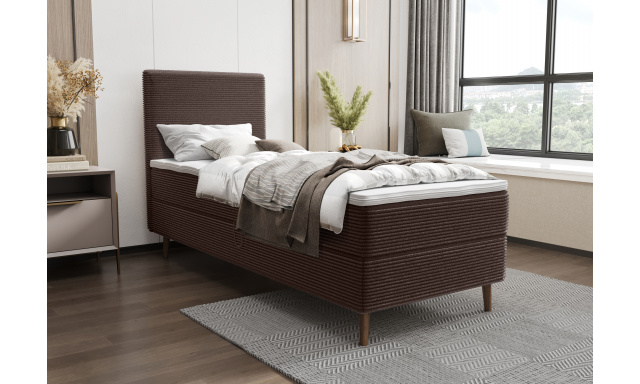 Moderná posteľ Karas 90x200cm, hnedá Poso