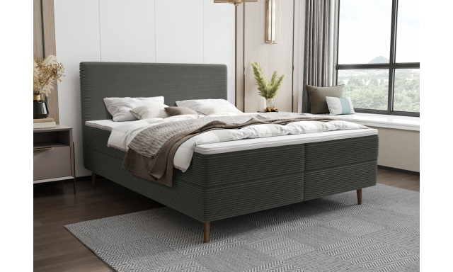 Moderná posteľ Karas 160x200cm, čierná Poso