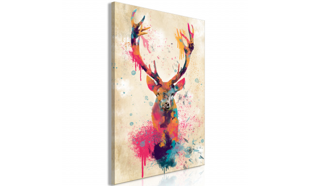 Obraz - Watercolor Deer (1 Part) Vertical
