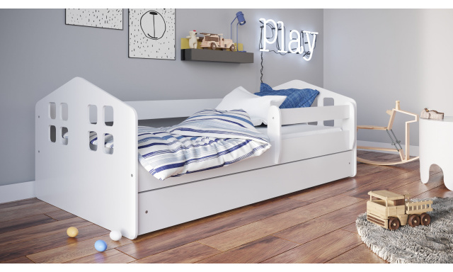 Detská posteľ s úložným priestorom Casper 160x80 cm, biela