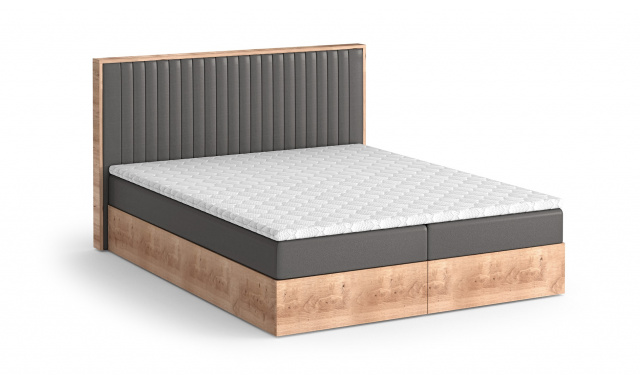 Čalúněná postel Lisma 160x200, sivá Vega
