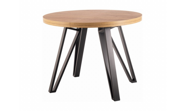 Rozkladací jedálenský stôl Sego198, artisan/čierny, 100-168cm