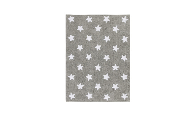 Bio koberec kusový, ručně tkaný Stars Grey-White