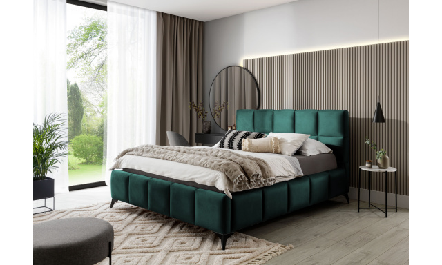 Moderná posteľ Miami, 180x200cm, zelená Nube s úložným priestorom