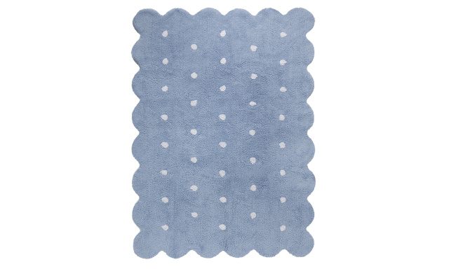 Bio koberec kusový, ručně tkaný Biscuit Blue