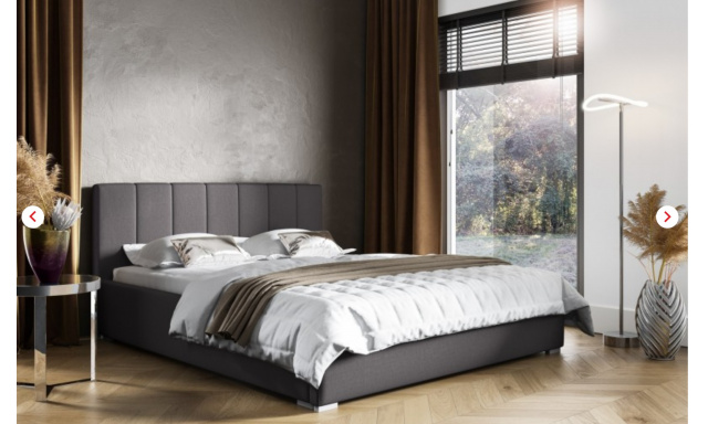Čalúnená posteľ Tornero 180x200cm, sivá  Jasmine