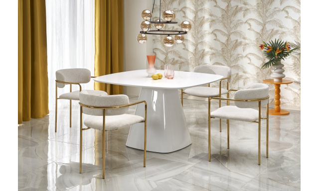Dizajnový jedálenský stôl Hema4024, biely