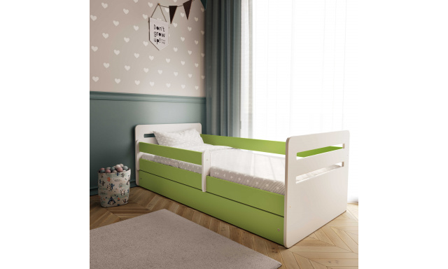 Detská posteľ s úložným priestorom Tomáš 160x80 cm, zelená