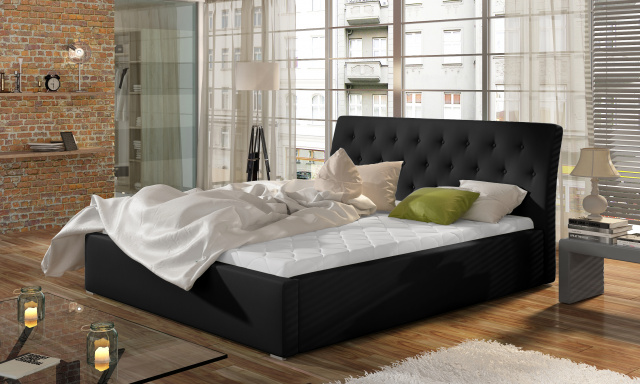 Moderná posteľ Marseille 180x200cm, čierna