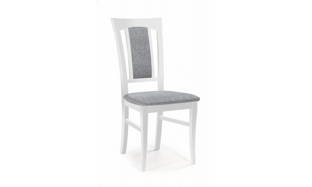 Jedálenská stolička Korsa, biela / sivá