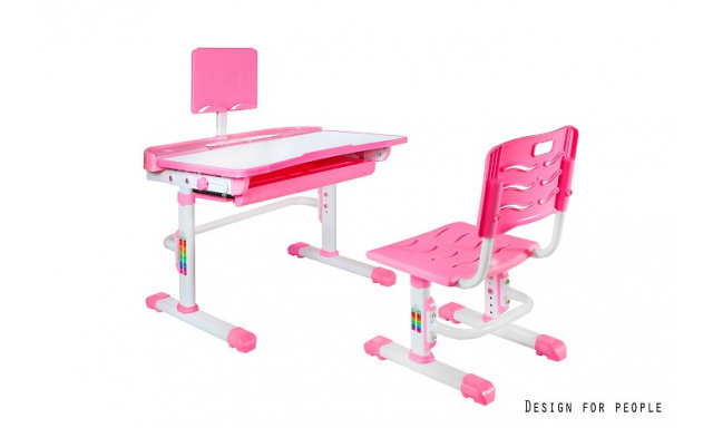Dětský nastavitelný PC stůl + židle Unity181, rose
