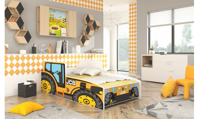 Detská posteľ Traktor žltý 140x70 + matrace ZADARMO!