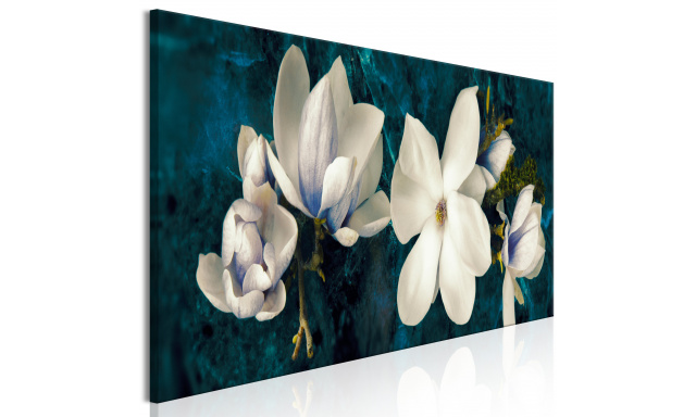 Obraz - Avant-Garde Magnolia (1 Part) Narrow Turquoise