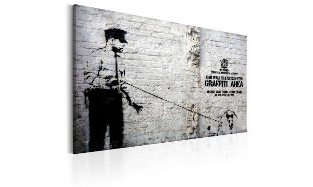 Obraz - Graffiti Area (Police and a Dog) by Banksy