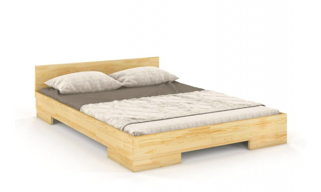 Prodloužená postel Spectre 200x220 cm, borovice masiv, přírodní
