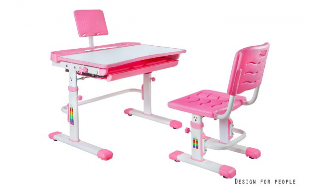 Dětský nastavitelný PC stůl + židle Unity182, rose