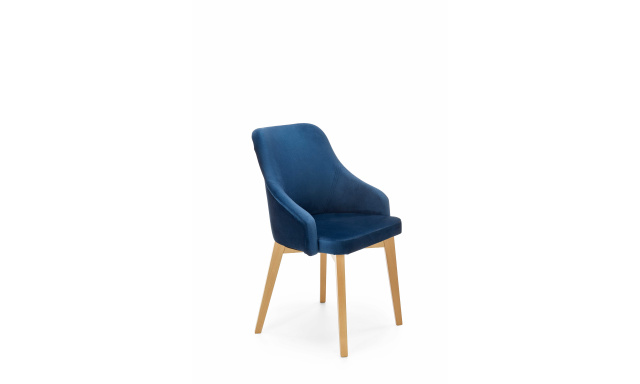 Jídelní židle Hema544, dub medový/modrá
