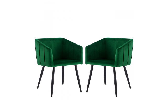 Komplet 2 jedálenských stoličiek Mizuno, zelené