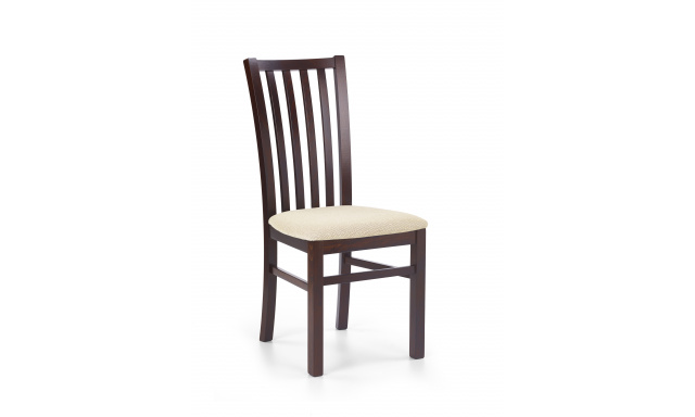 Jídelní židle Hema535, tmavý ořech/béžová