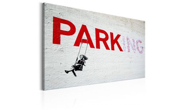 Obraz - Parking Girl Swing by Banksy