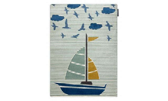Dětský kusový koberec Petit Sail boat green-160x220