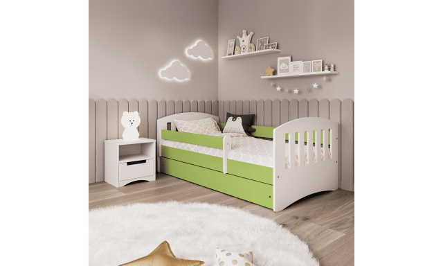 Detská posteľ s úložným priestorom Klasik 160x80 cm, zelená