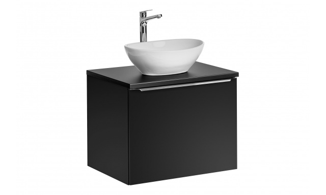 Kúpeľňový nábytok Santino, zostava II / čierna - 60cm + umyvadlo