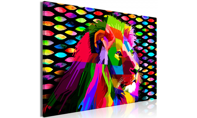 Obraz - Rainbow Lion (1 Part) Wide