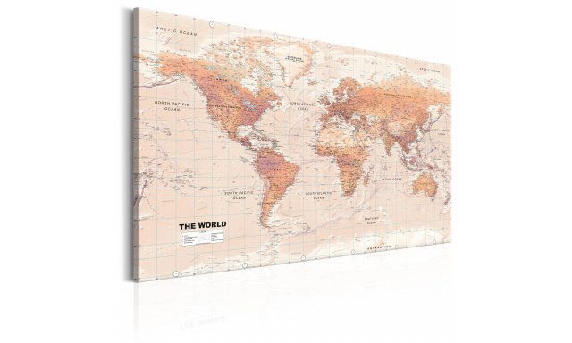 Obraz - World Map: Orange World