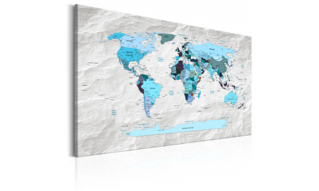 Obraz - World Map: Blue Pilgrimages