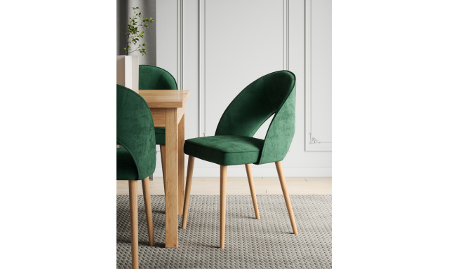 Čalouněná jídelní židle Ramos177, tmavě zelená
