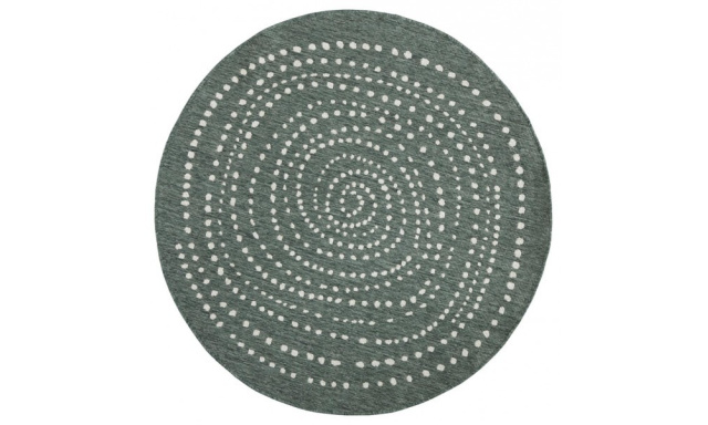 Kusový koberec Twin-Wendeteppiche 103111 grün creme kruh