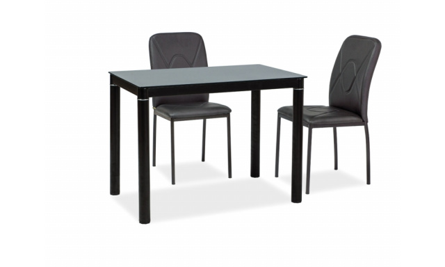 Lacný jedálenský stôl Sego157, čierny, 100x60cm